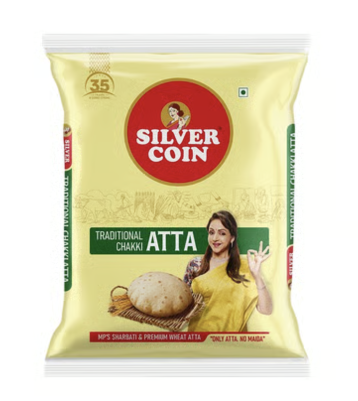  Silver coin chakki fresh atta 