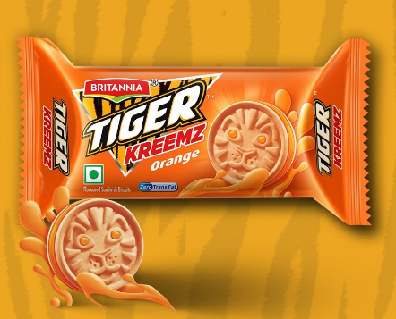 Britannia tiger orange creme biscuits