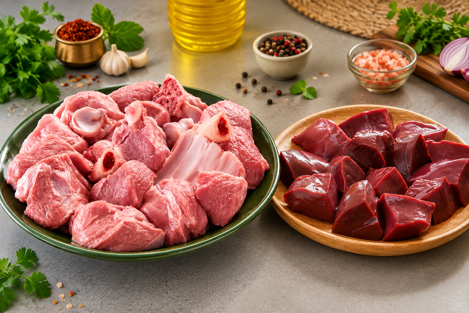 Mutton Curry Cut + Liver with Fats