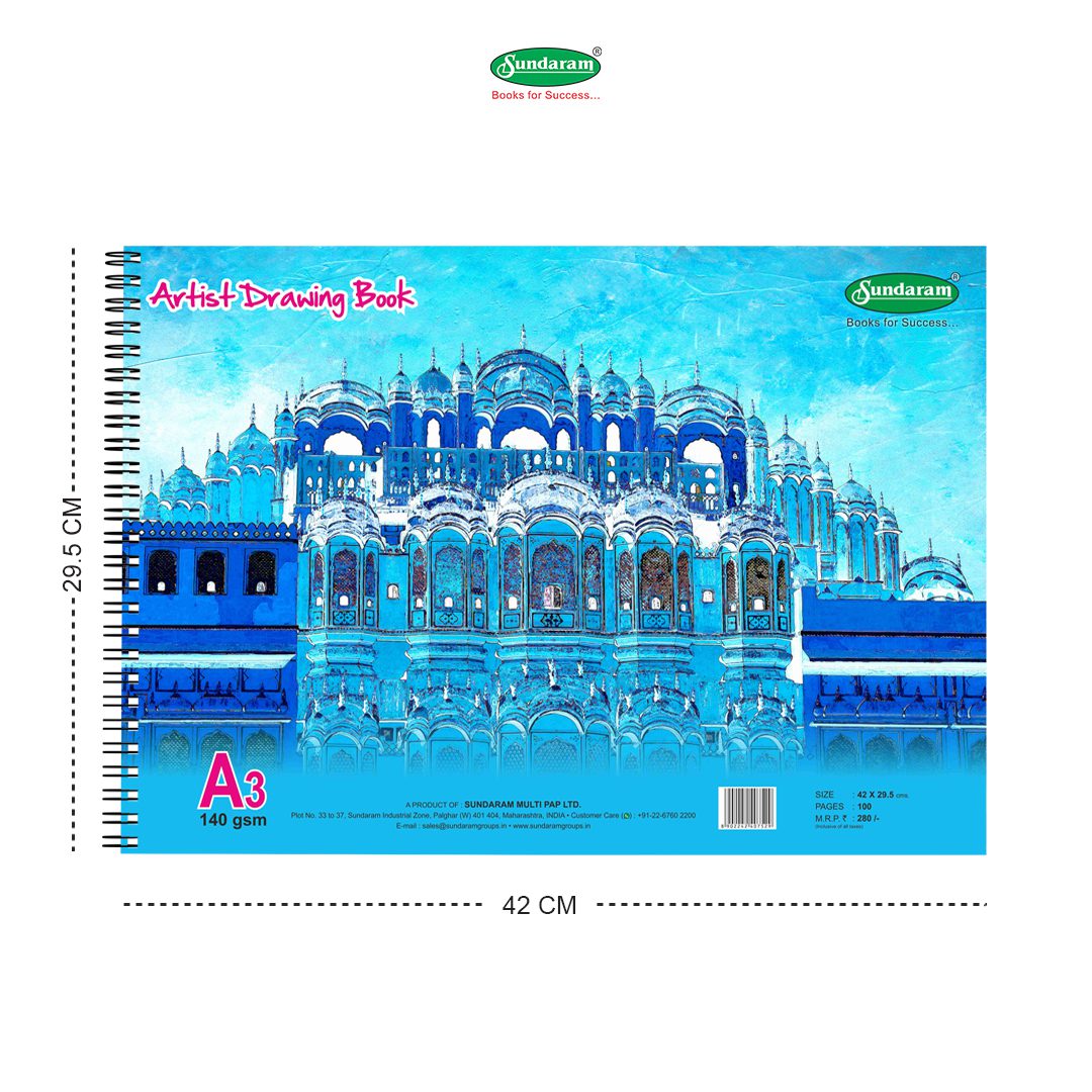Artist Drawing Book – A3 (140 GSM Paper) – 100 Pages – image 2