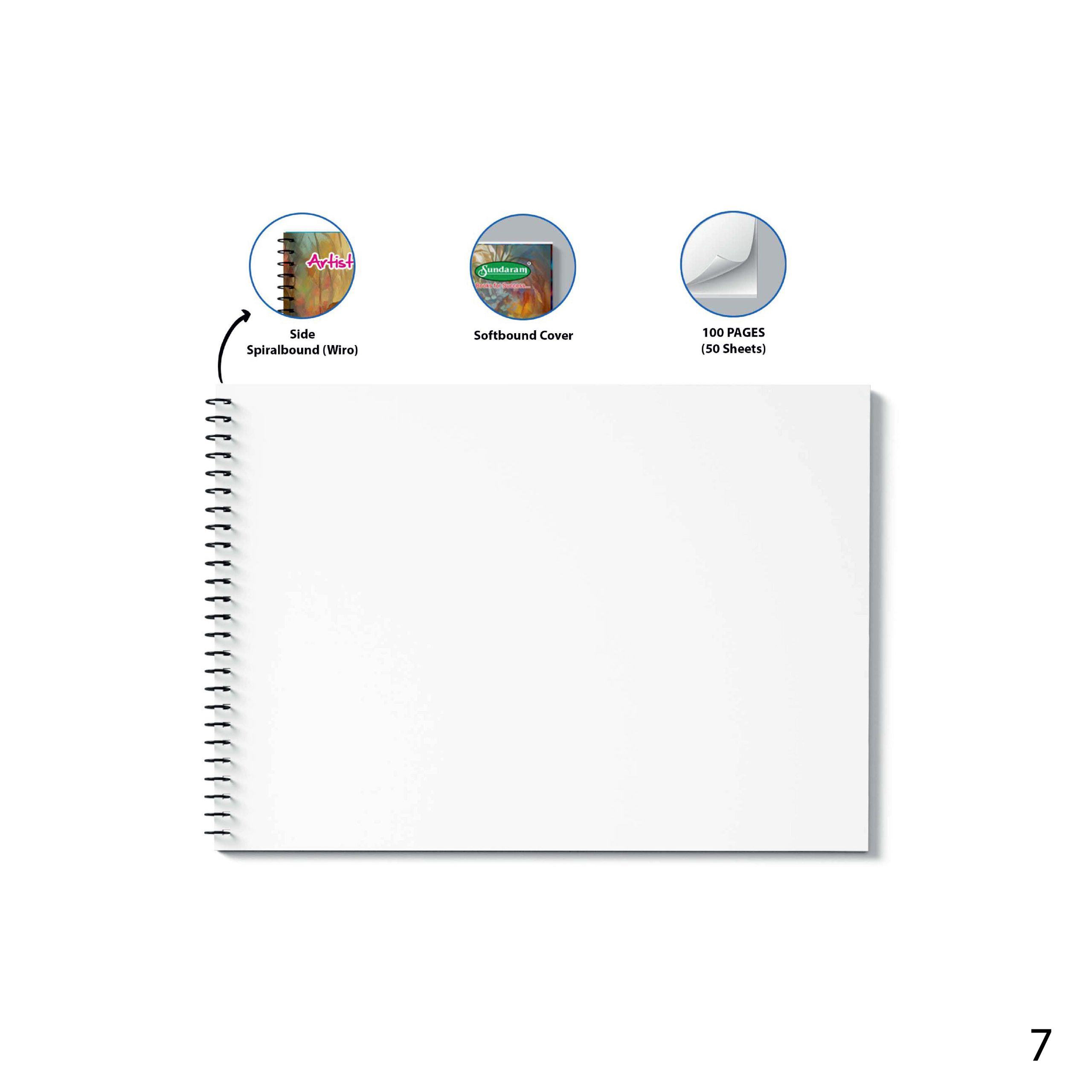 Artist Drawing Book – A4 ( 140 GSM Paper) – 100 Pages – image 2