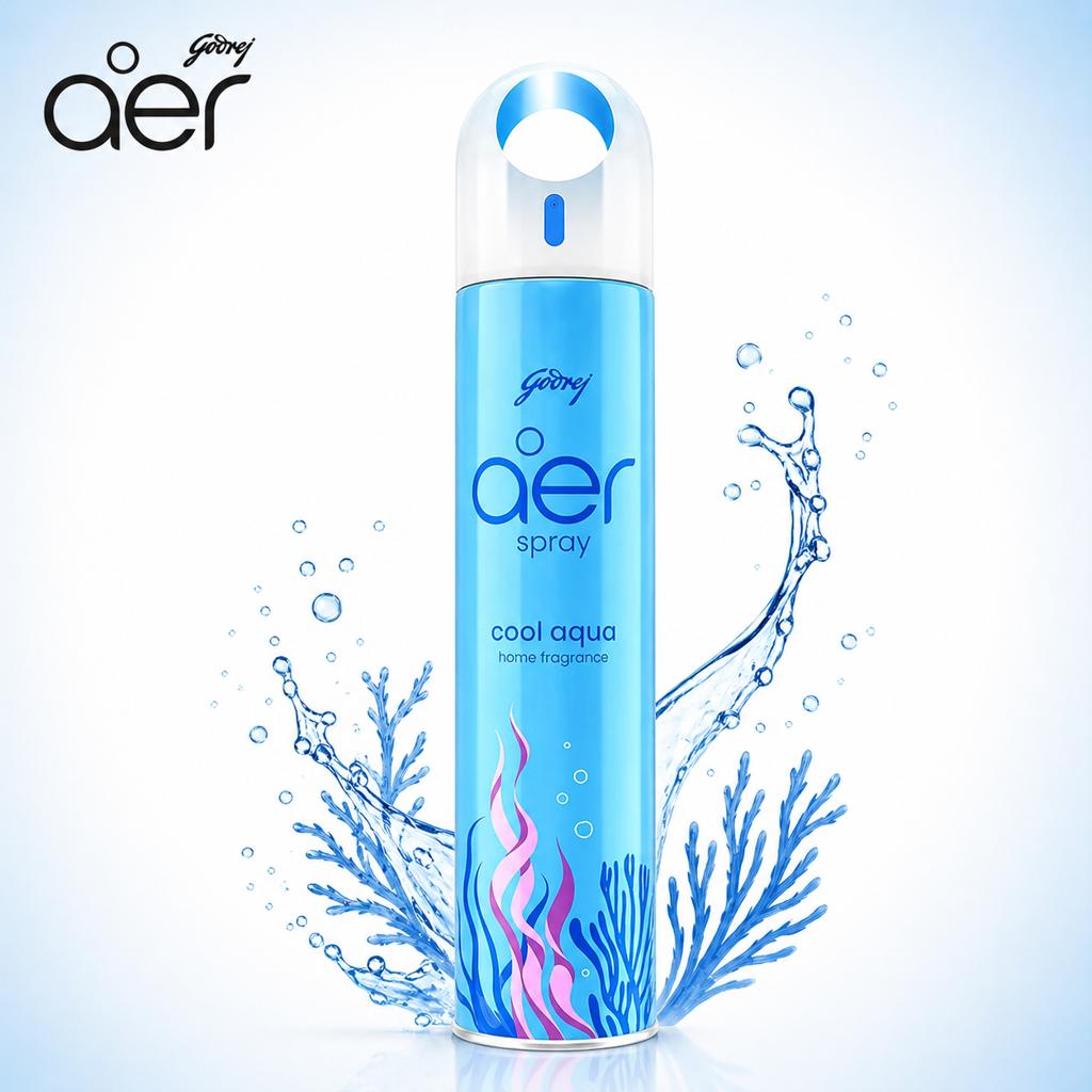 Godrej aer Spray – Cool Aqua Home Fragrance, 180 ml – image 2