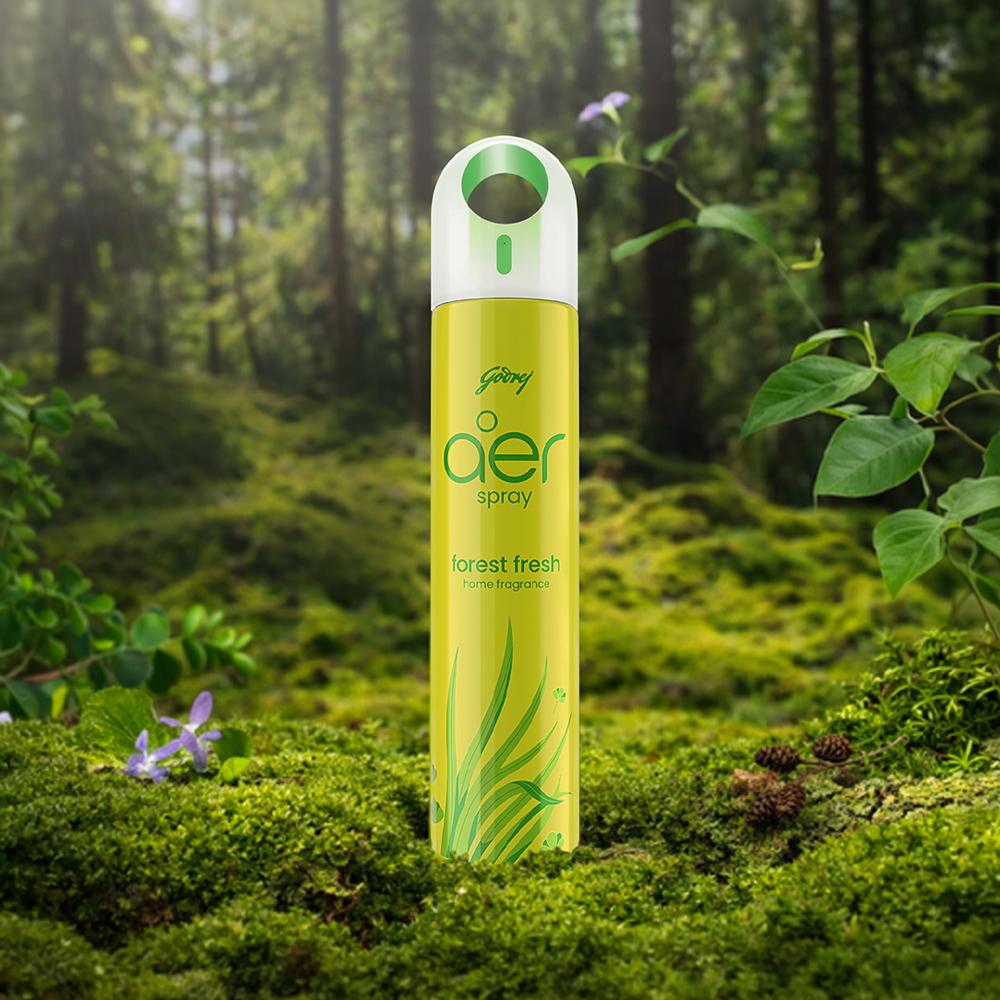 Godrej aer Spray – Forest Fresh Home Fragrance, 180 ml – image 2