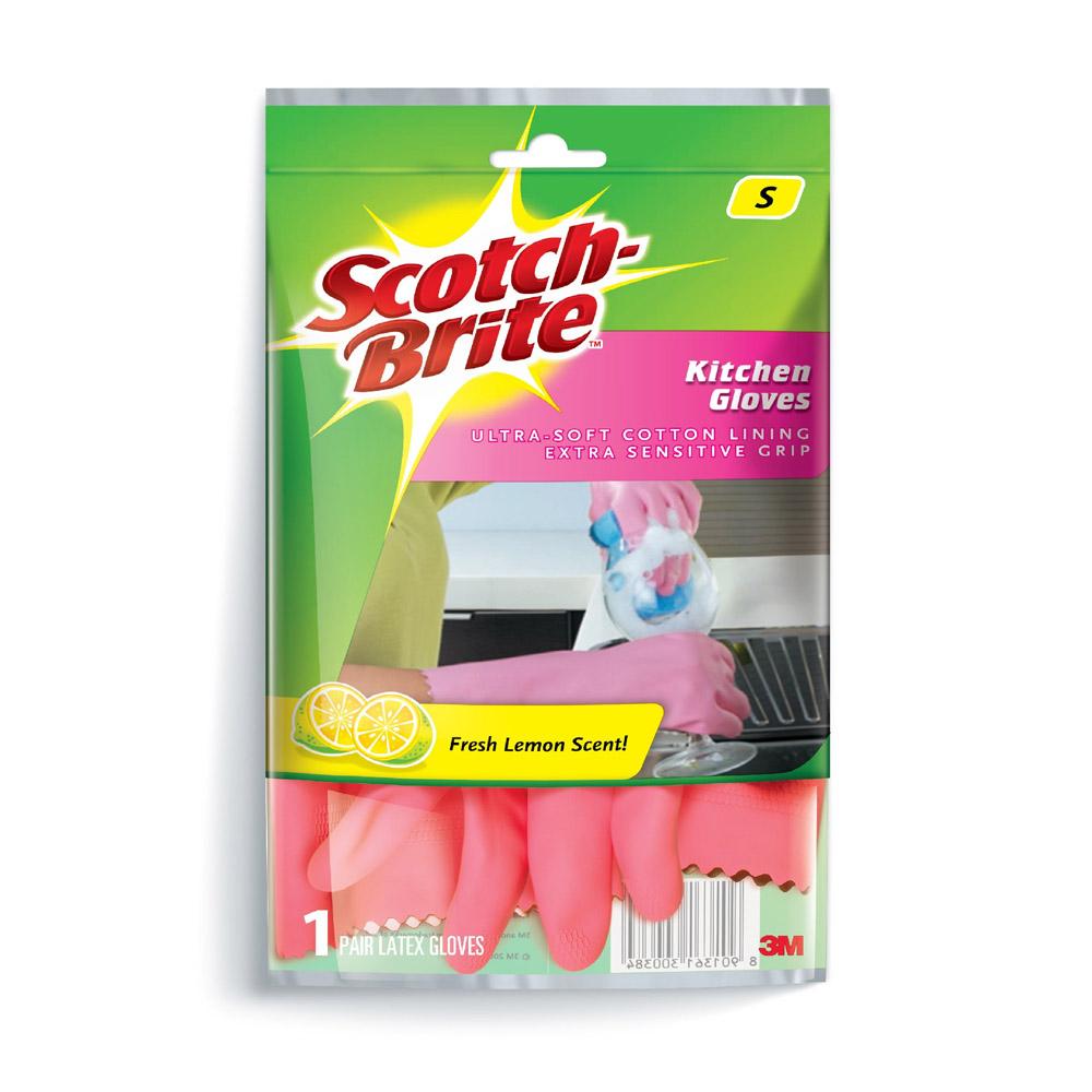 Scotch-Brite Kitchen Gloves – Fresh Lemon Scent, Small (S)
