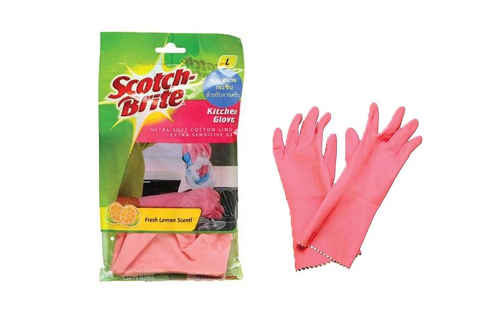 Scotch-Brite Kitchen Gloves – Fresh Lemon Scent, Small (S) – image 2