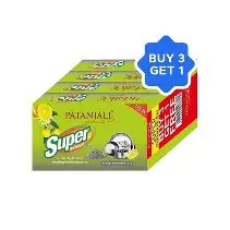 Patanjali Super Dish Wash Bar with Rakh & Lemon – 900 g (3 + 1 Free)