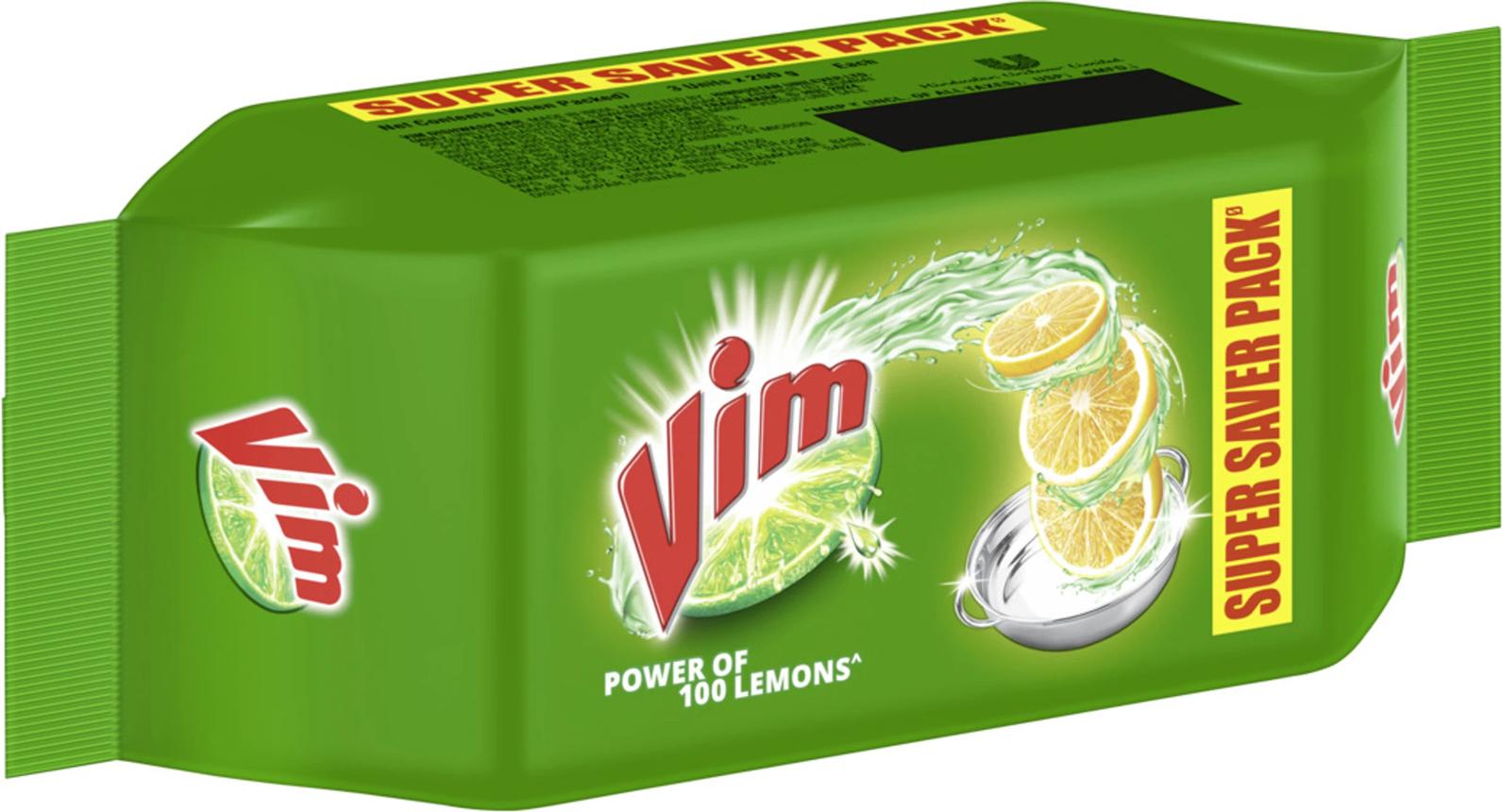 Vim Dishwash Bar with Lemon – 190 g, Pack of 3 – image 2