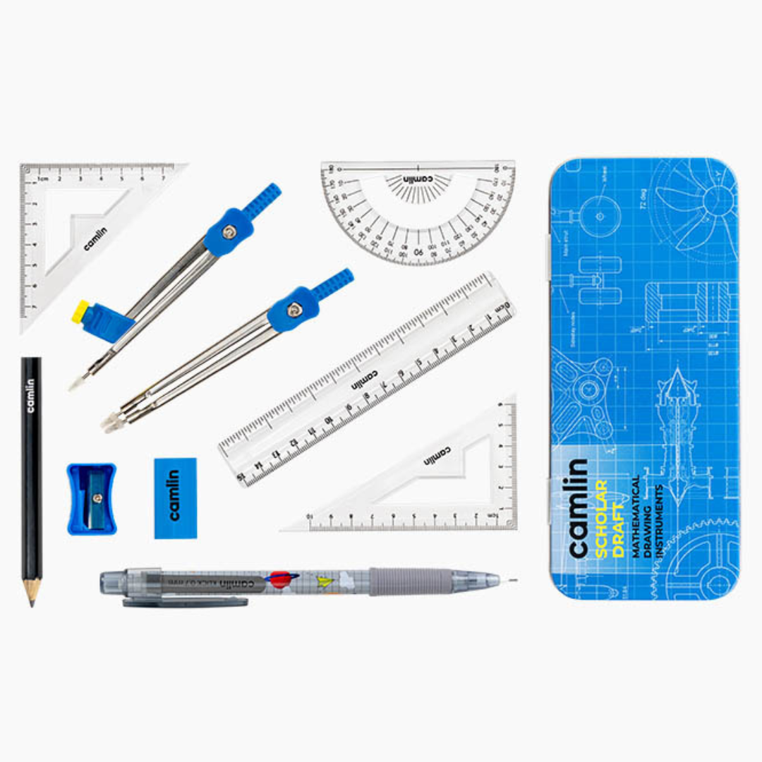 Camlin Scholar Draft Geometry box / mathematical drawing instruments - 1 Mechanical pencil free  – image 1